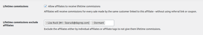 affiliate for woocommerce settings