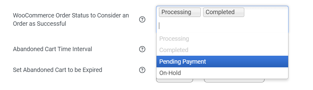 WooCommerce Order Status to Consider an Order as Successful