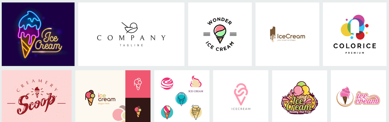 examples of ice cream shop logos