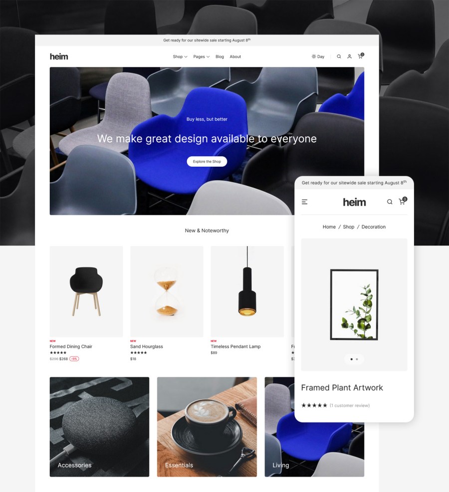 Heim Minimalist WooCommerce Theme - Cover Image