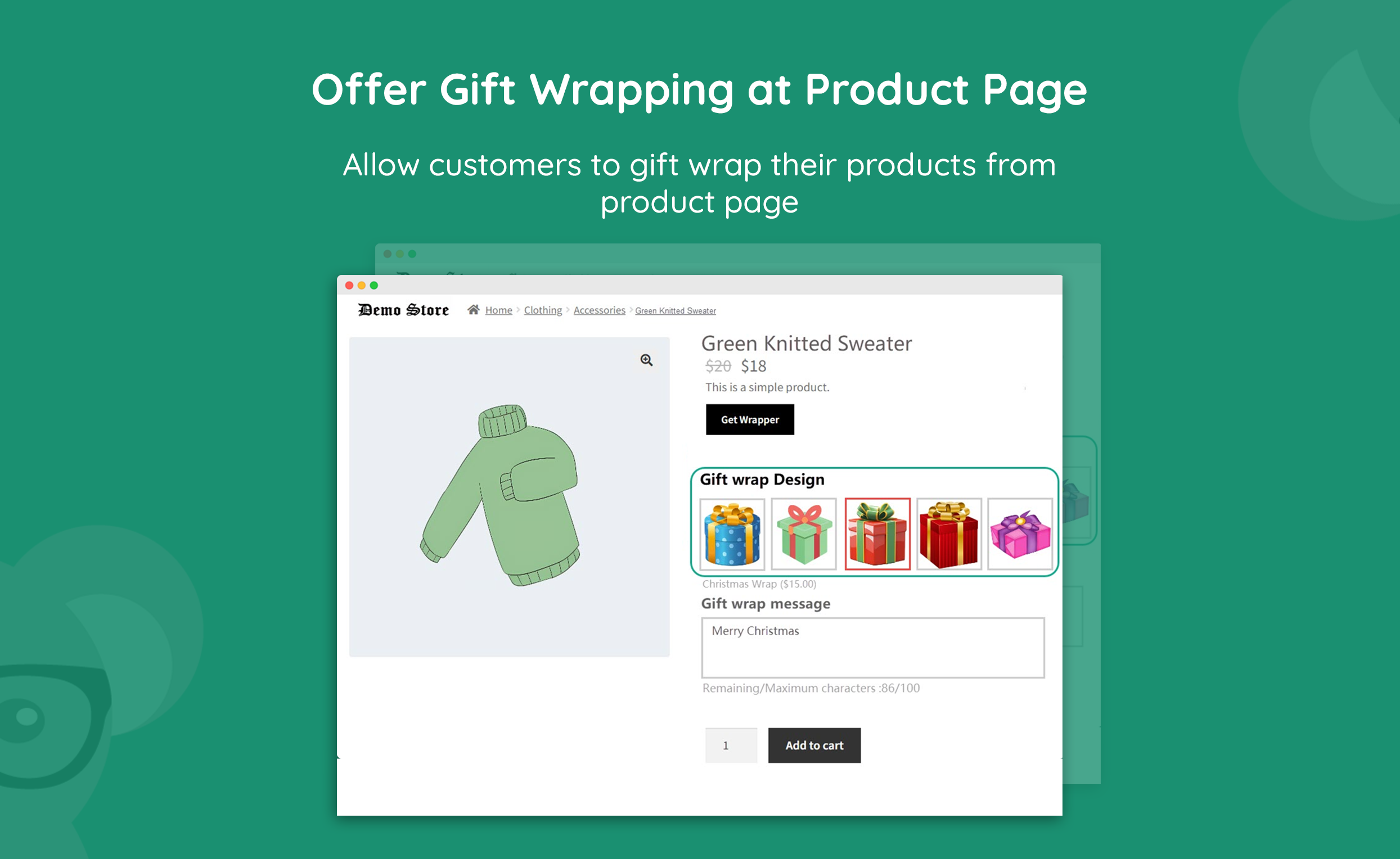 Gift Wrap Allows Customers to Gift Wrap Products