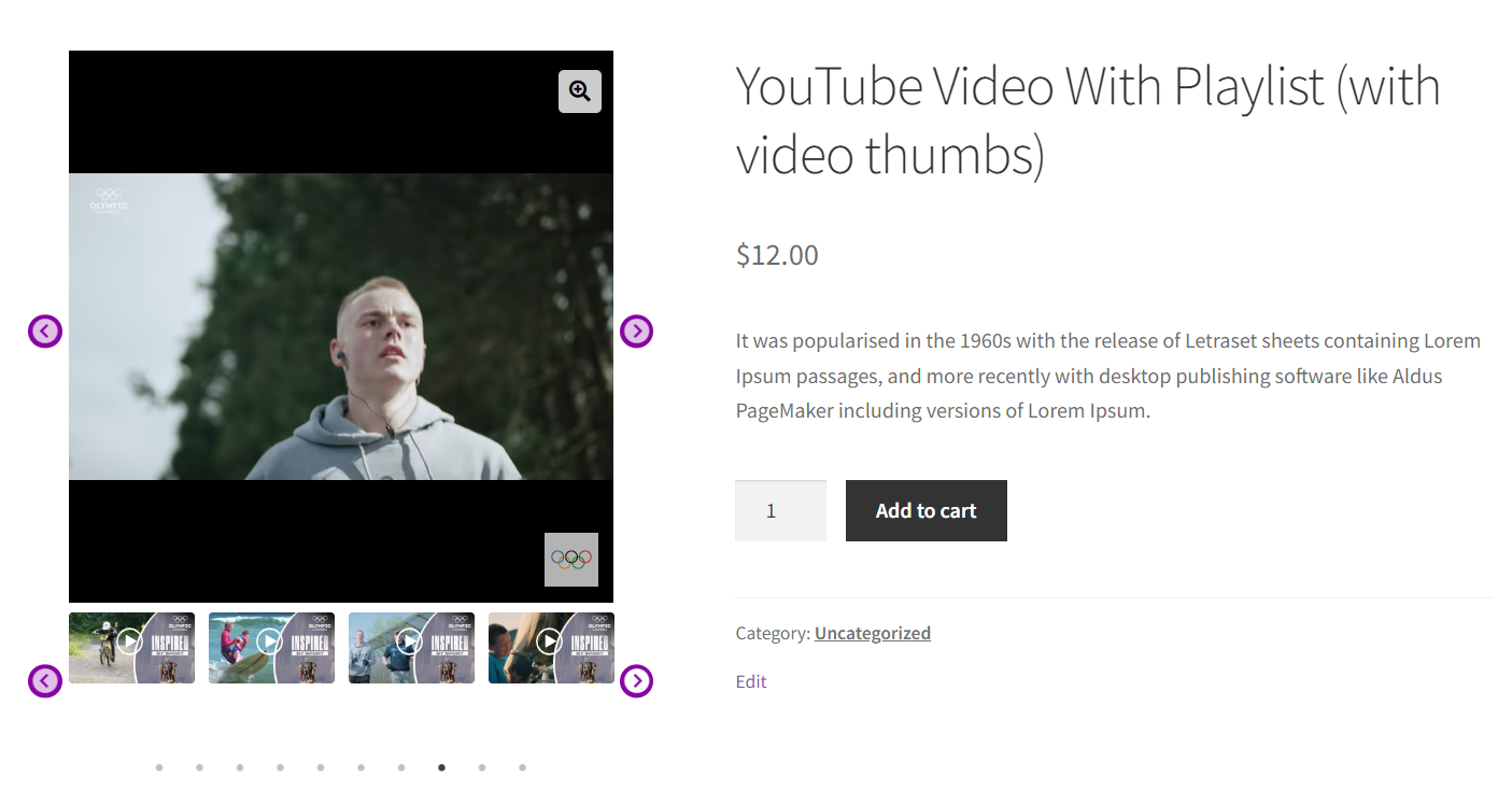product videos for woocommerce