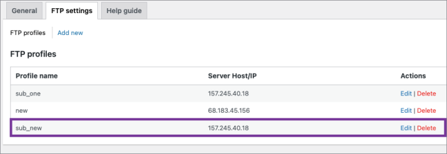 added new FTP profile in import export suite for WooCommerce