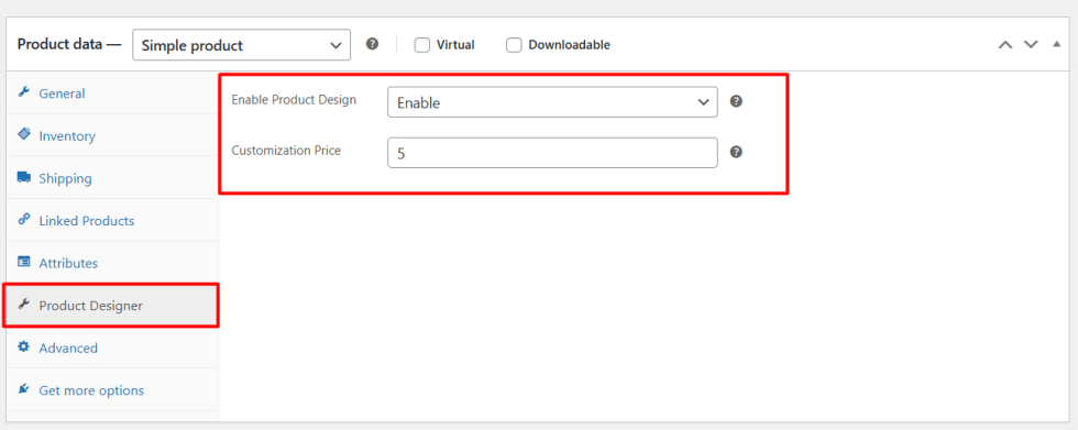 Enable Product Designer on Any Product