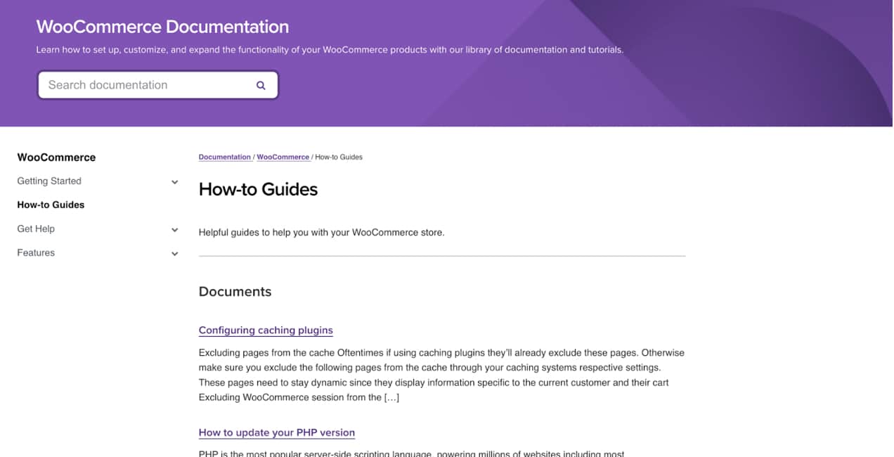 WooCommerce documentation