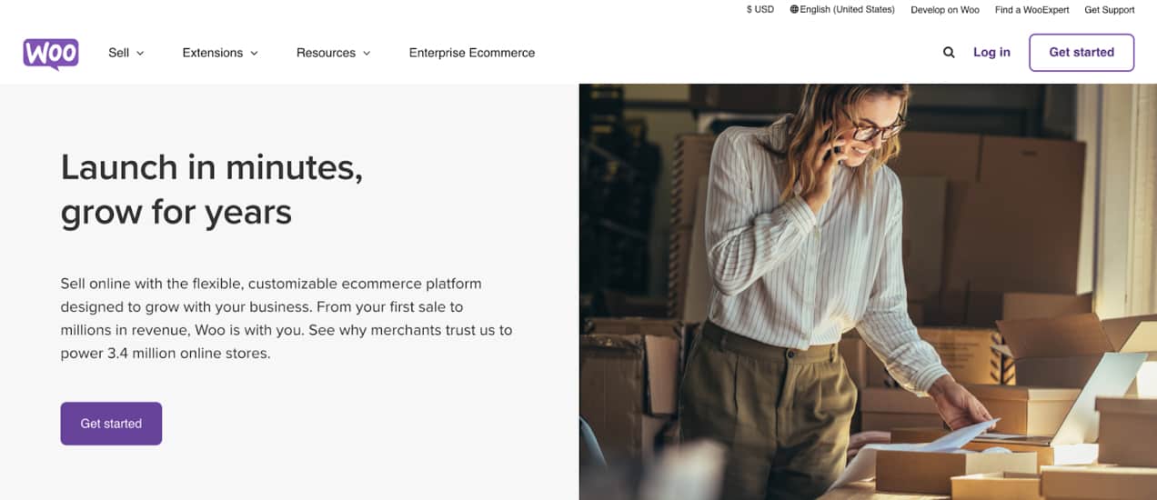 WooCommerce homepage launch info