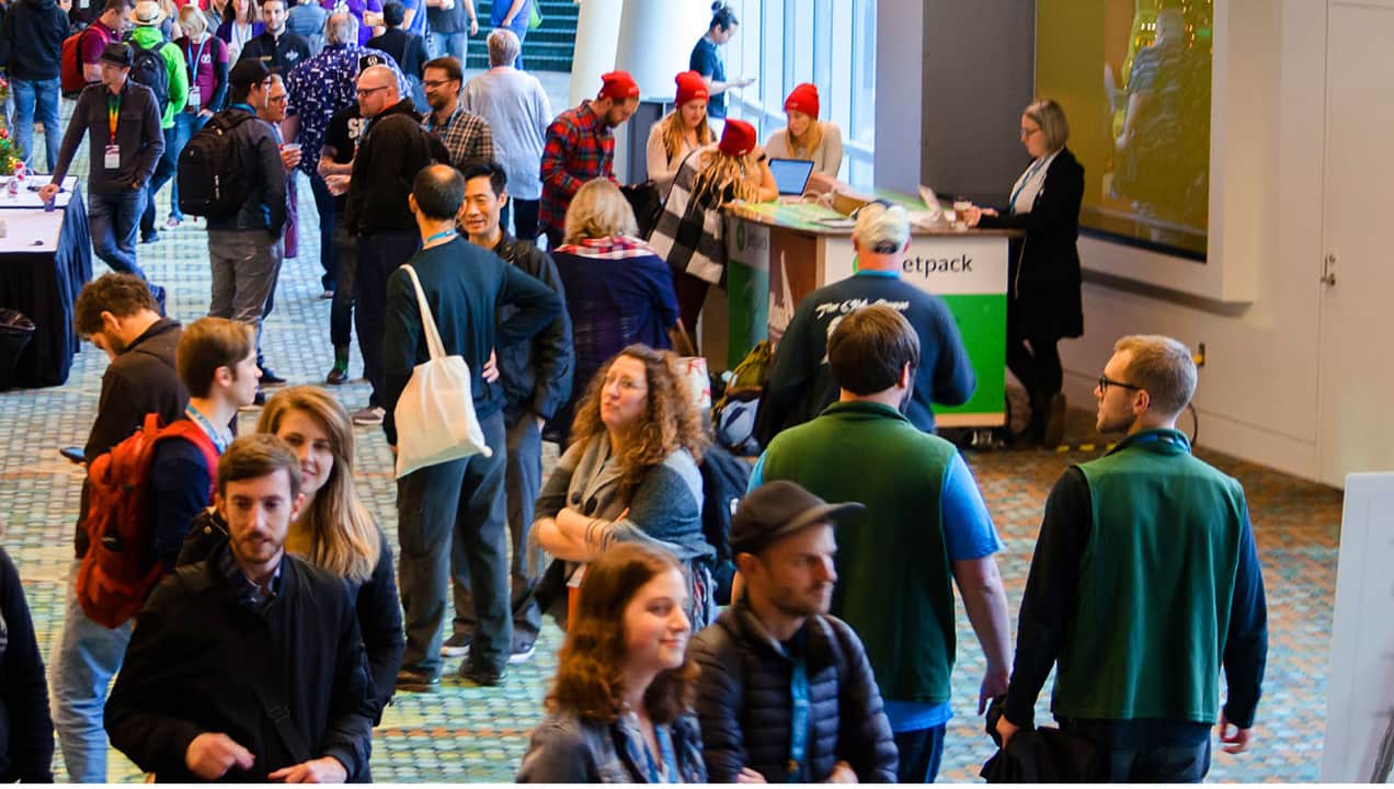 participants at a WordCamp event