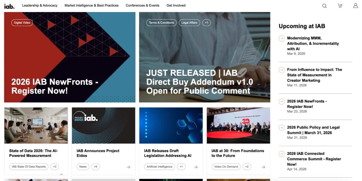 The IAB website