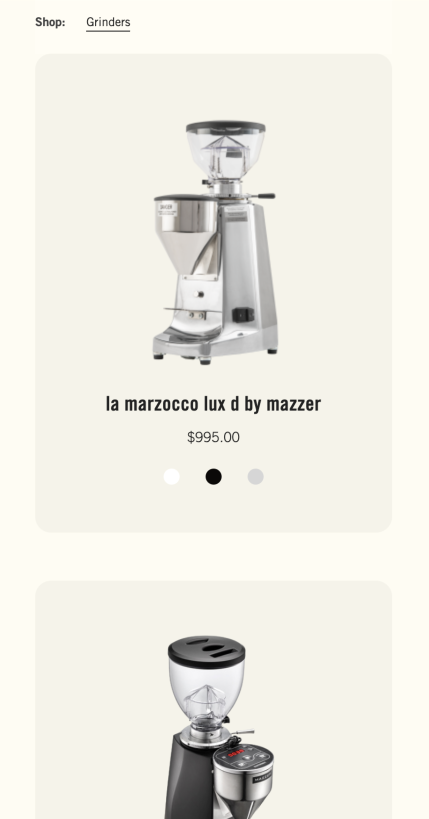 WooCommerce merchant La Marzocco’s website.