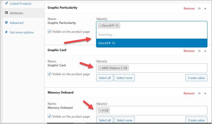 WooCommerce group attributes plugin