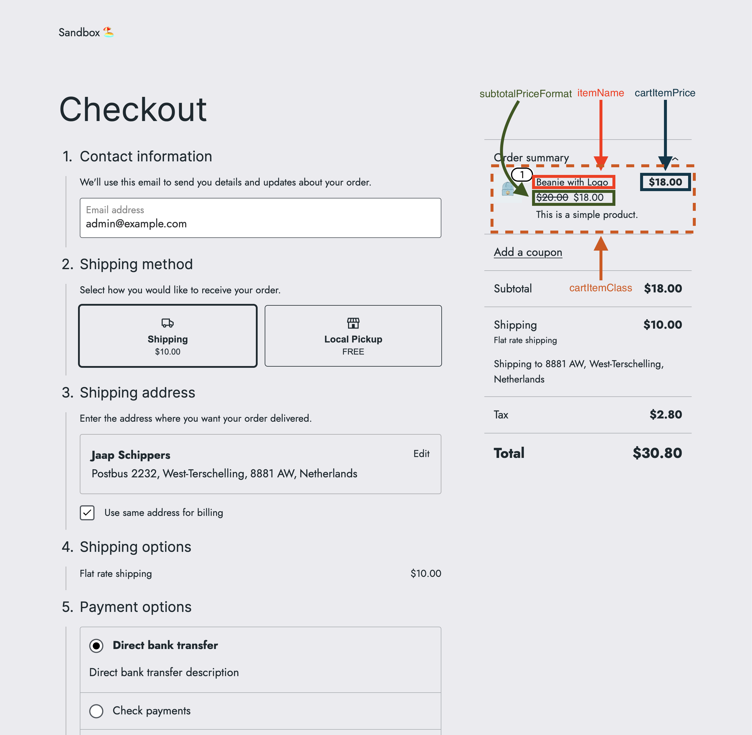 Order Summary Items