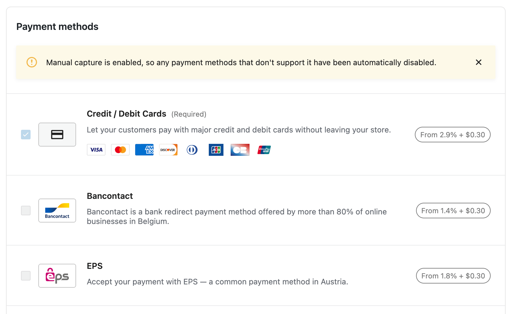 Authorize and capture Documentation - WooCommerce