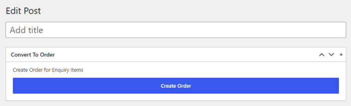 Convert to Order