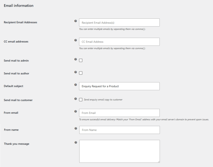 Email Settings