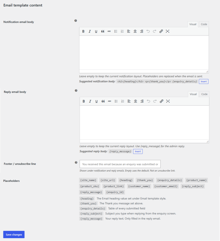 Email Template Content