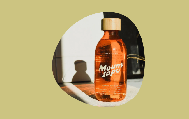 Body oil from Mount Sapo