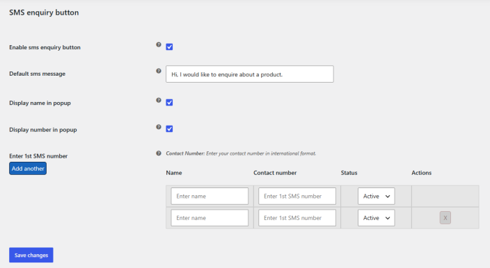 SMS Settings