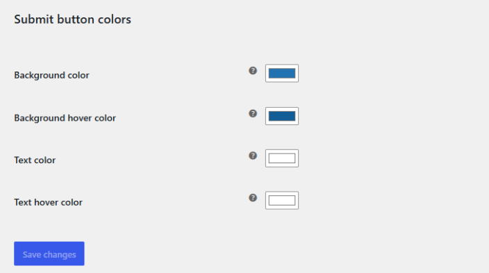 Submit Button Colors