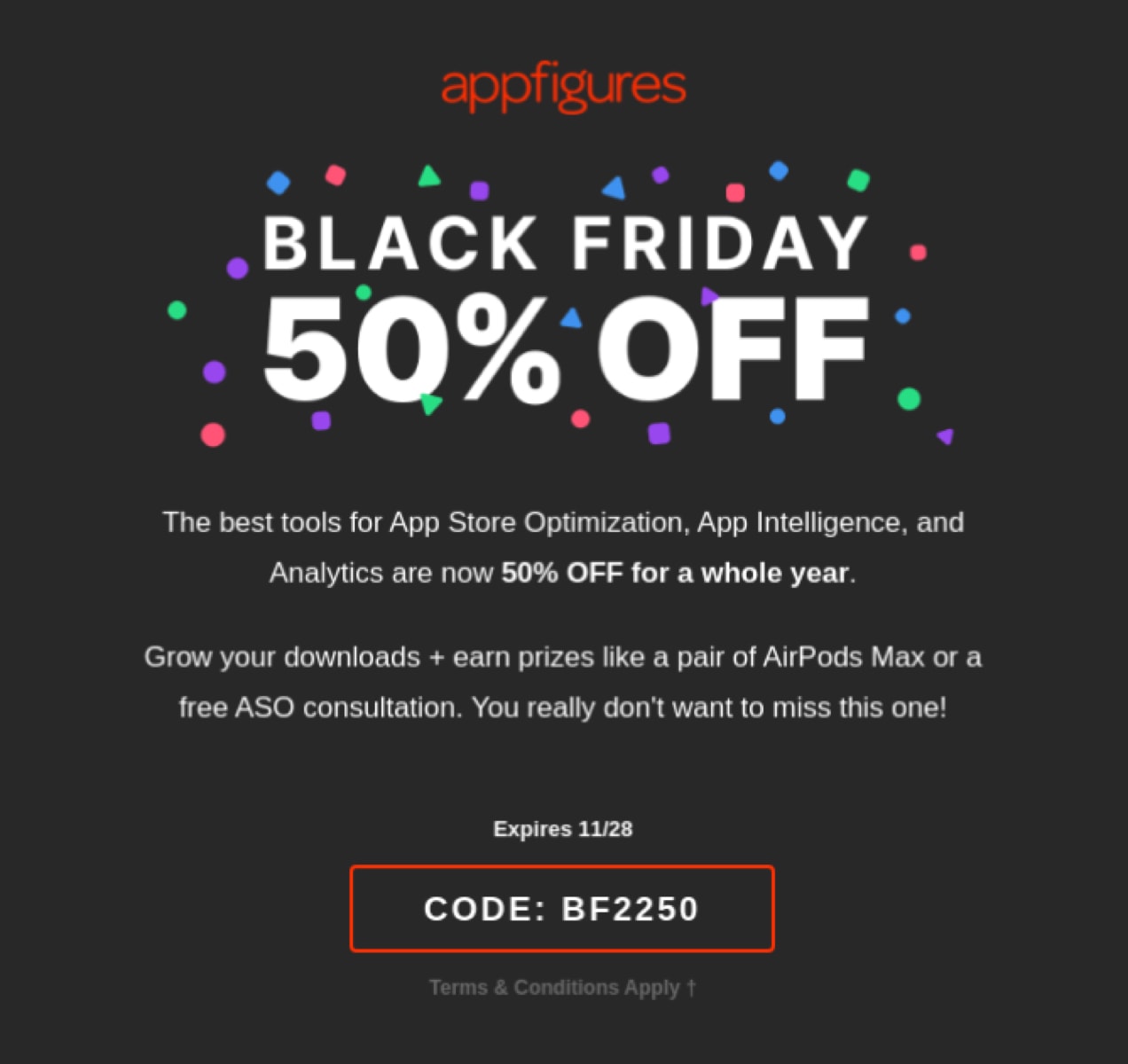email example with a coupon code
