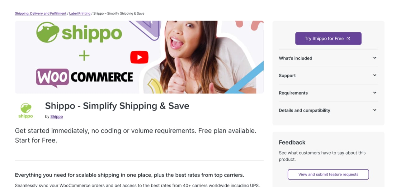 Shippo extension for WooCommerce