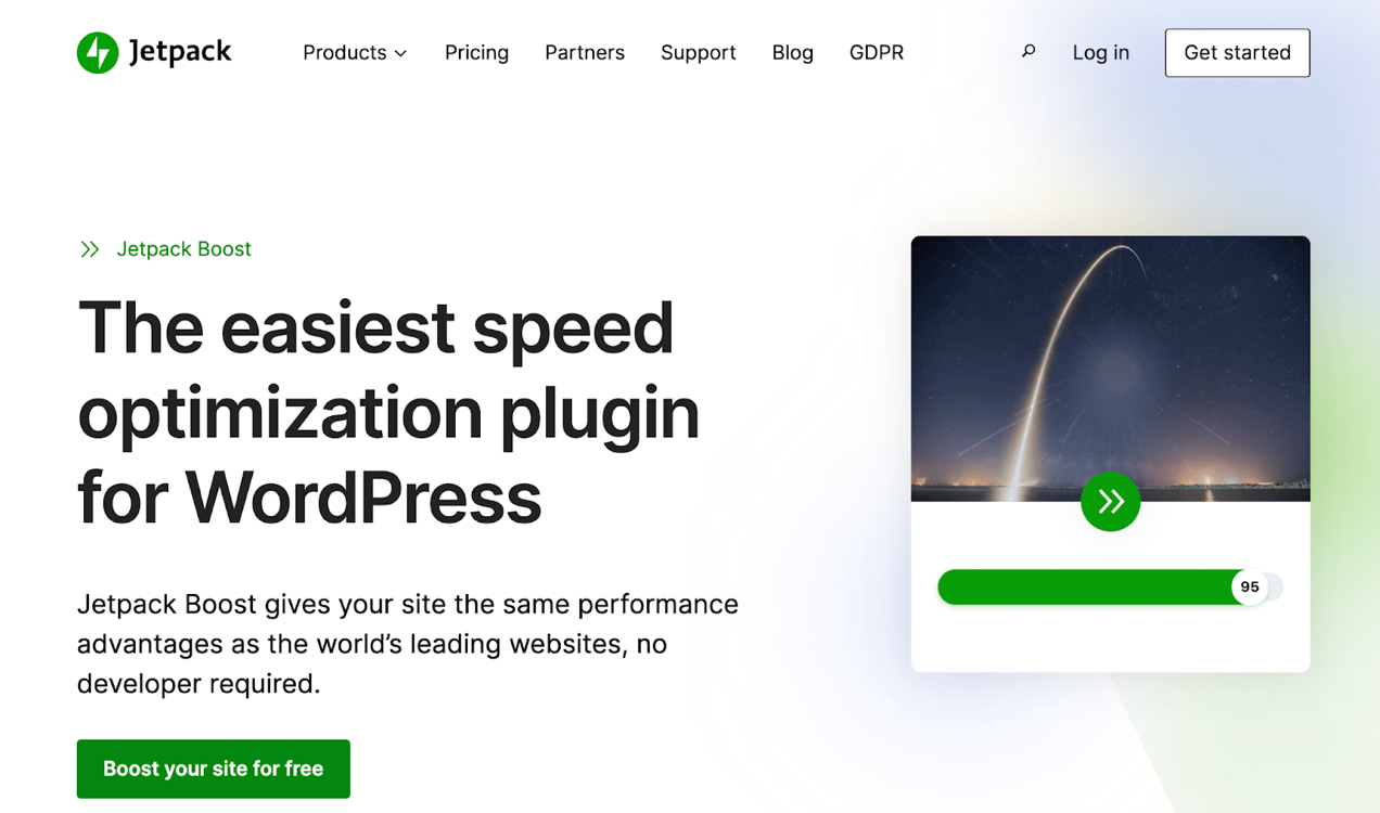 Jetpack Boost homepage