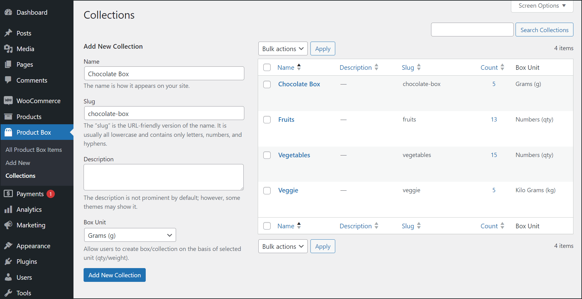 Product Box - Add Weight Based Item