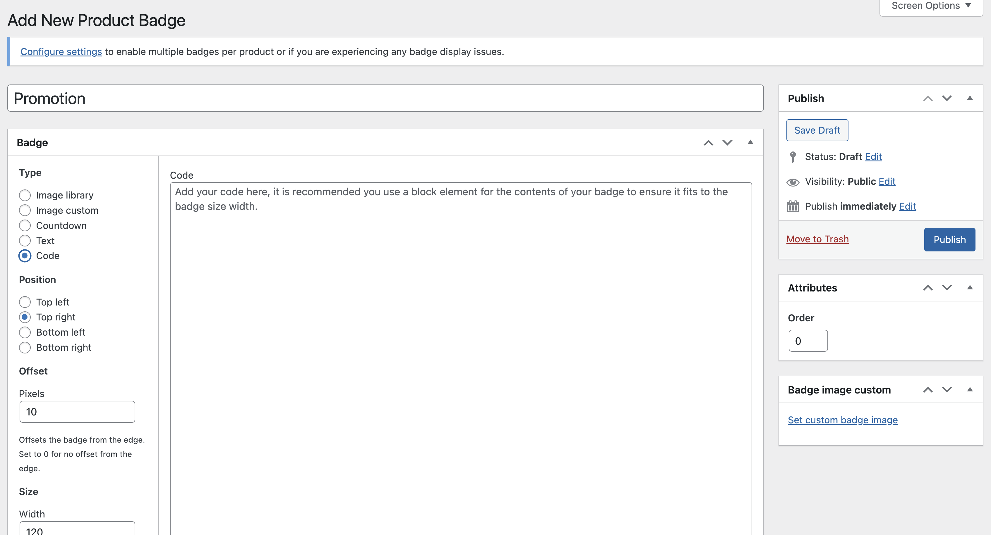 Product Badges Documentation - WooCommerce