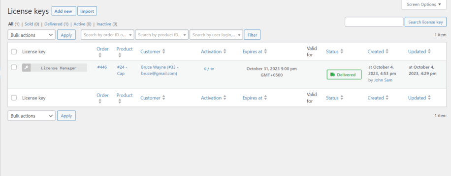 License Manager Documentation - WooCommerce