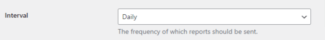 Choose the frequency of the sales report emails