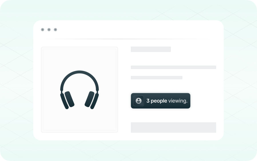 WooCommerce live viewers counter showing real-time shopper count on a product page