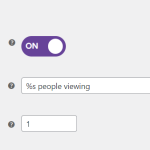 Settings for the live viewer counter
