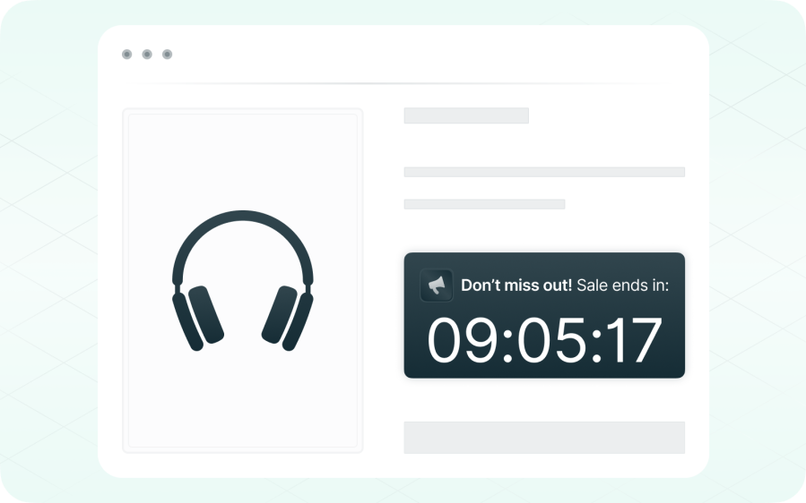 WooCommerce sales countdown timer displaying time remaining on a limited-time offer