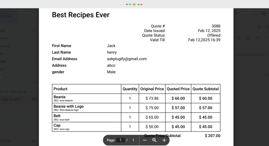 woocommerce price on request and quote plugin