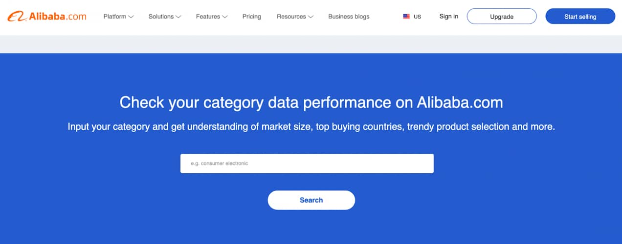Alibaba.com search bar