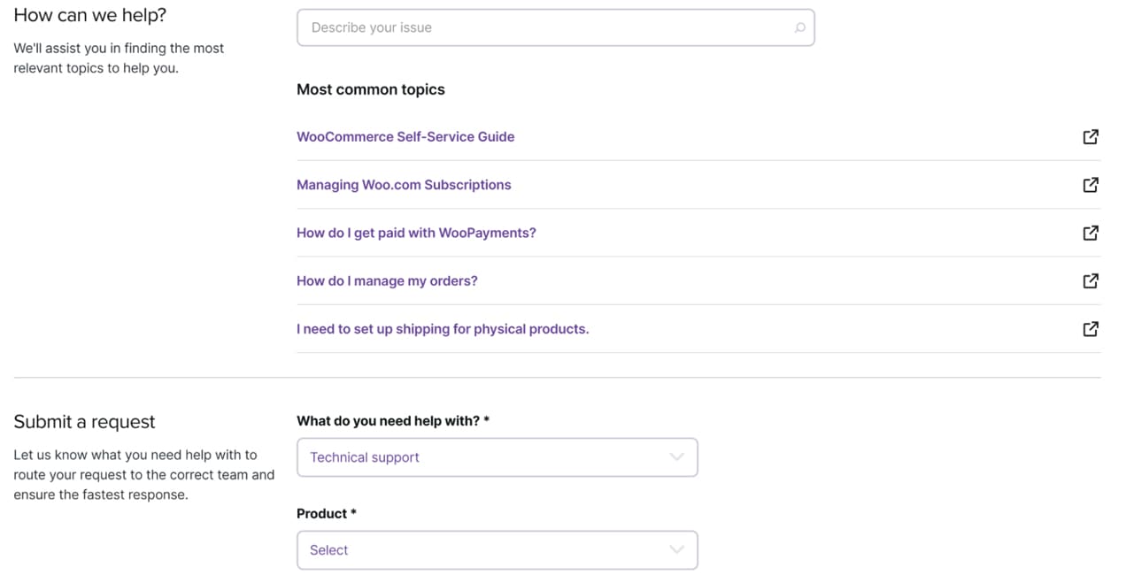 WooCommerce dedicated support