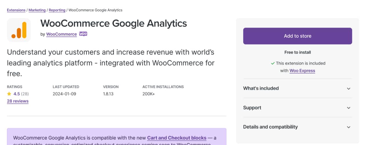 WooCommerce Google Analytics extension