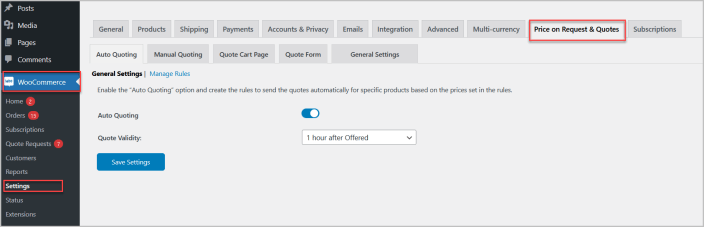 WooCommere price on request and quote plugin