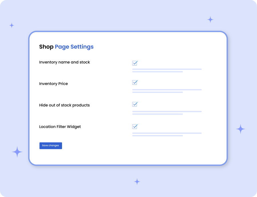 Multi Inventory Management shop page showing product availability across different inventory locations