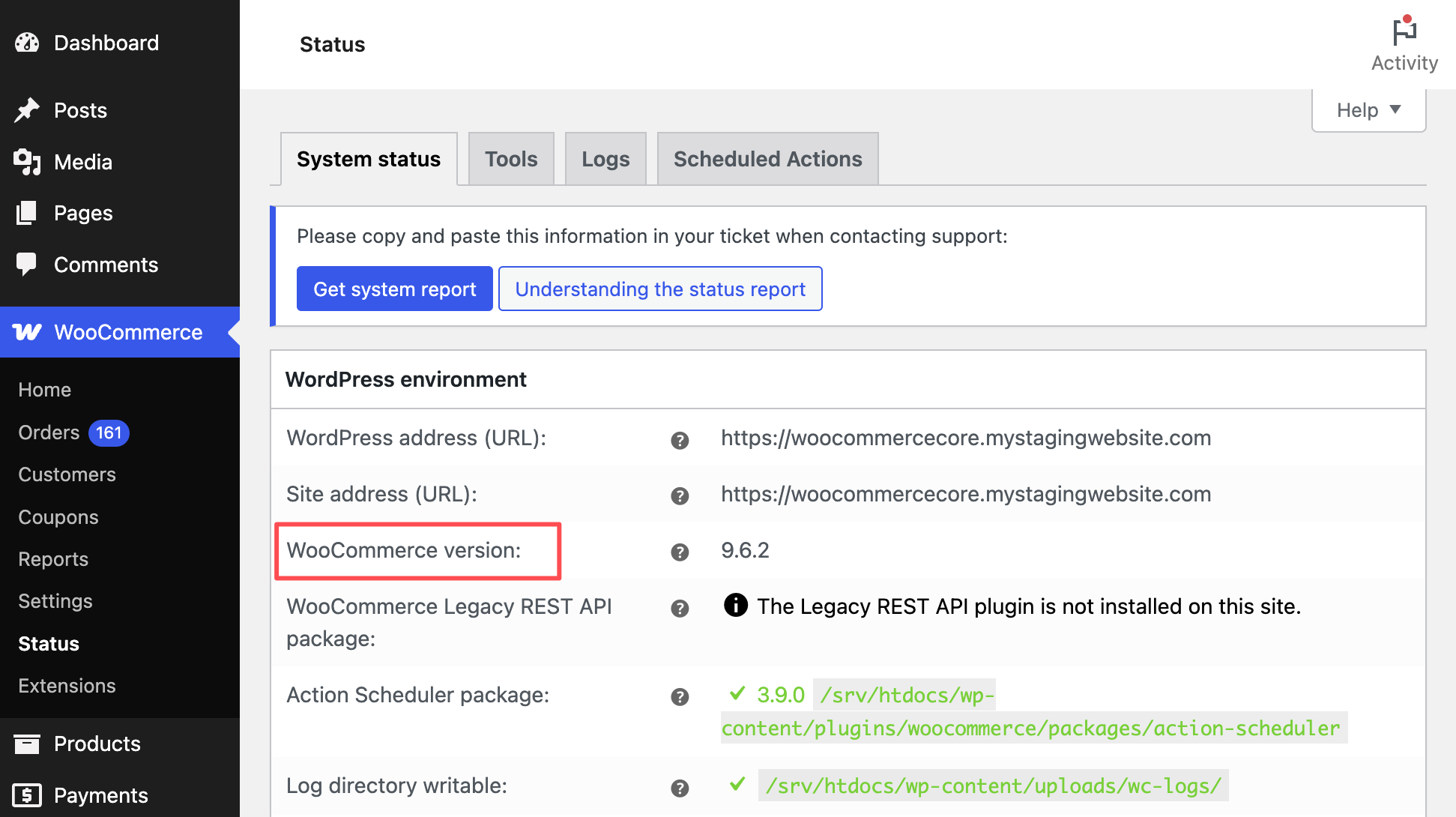 Update PHP and WordPress Documentation - WooCommerce