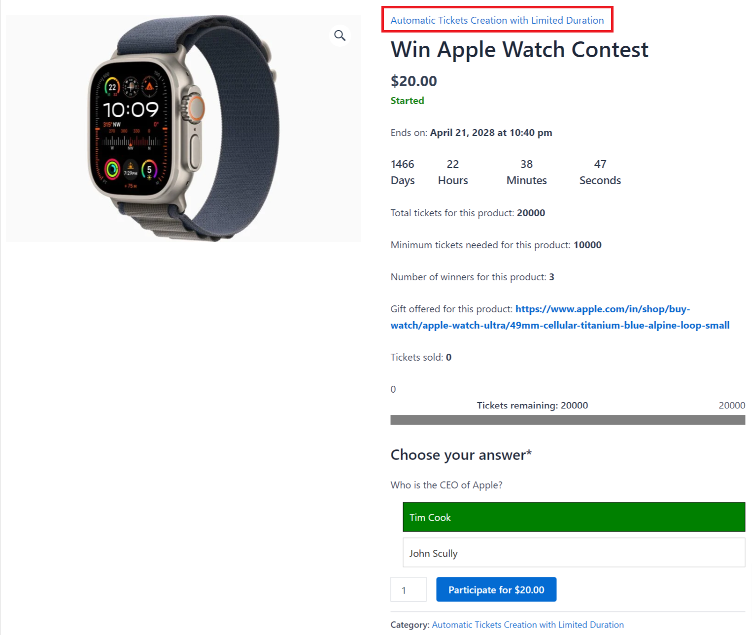 Ultimate Raffle Ultimate Raffle - WooCommerce Lotteries, Competitions, Contests ...