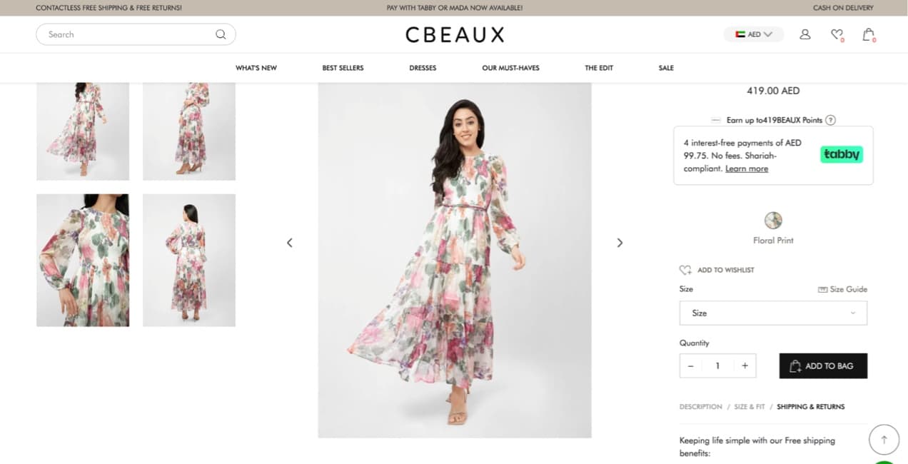 CBEAUX product page