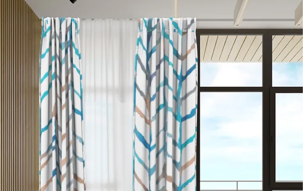 mockup of a curtain design