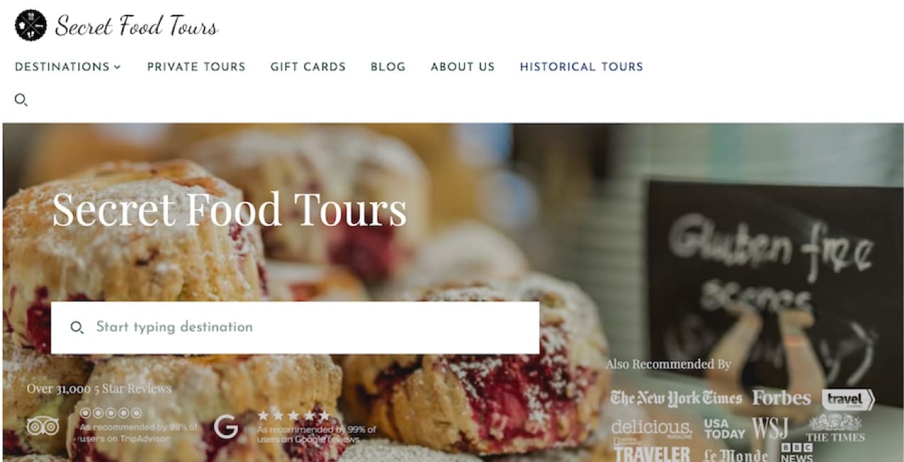Secret Foods homepage