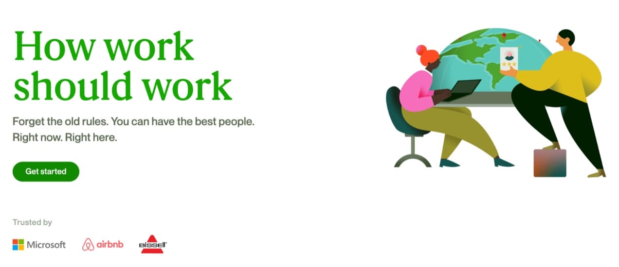 Upwork homepage