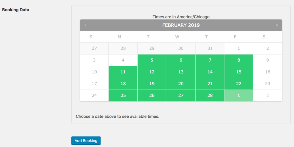WooCommerce Bookings - Manual Booking Creation Date/Time Picker