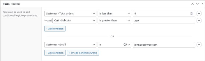 WooCommerce BOGO rules group