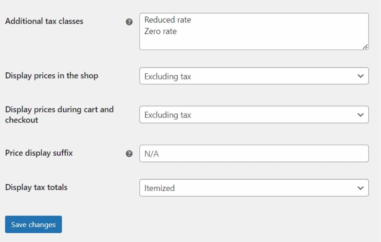 options for additional tax classes