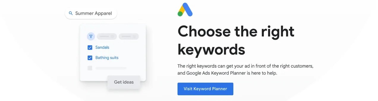 Google Keyword Planner page