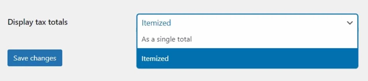 itemized tax totals