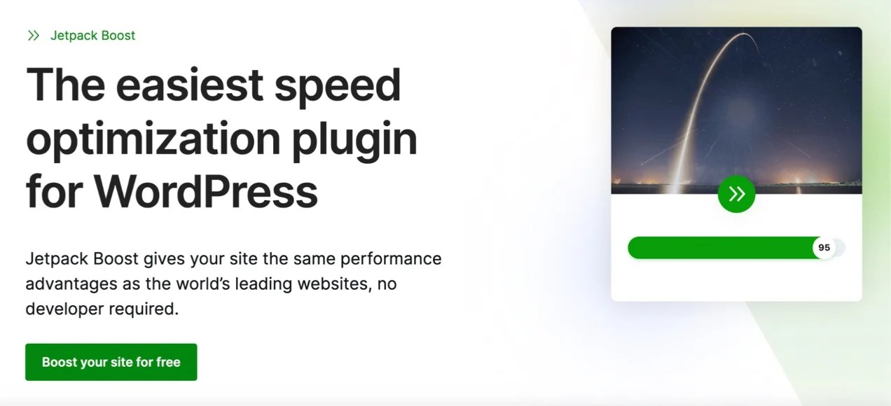 Jetpack Boost homepage